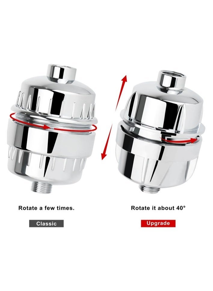 TaimAs Shower Filter — Chrome (Silver) | Anti-Chlorine KDF + Activated Carbon Cartridge | Water Softener for Bath & Shower - 20 stages - Image 4