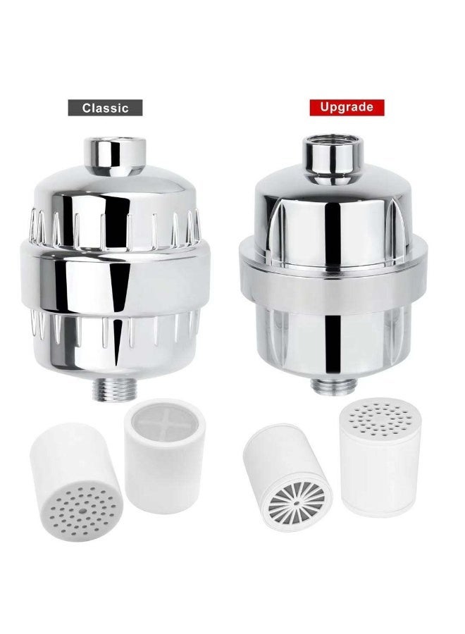 TaimAs Shower Filter — Chrome (Silver) | Anti-Chlorine KDF + Activated Carbon Cartridge | Water Softener for Bath & Shower - 20 stages - Image 2