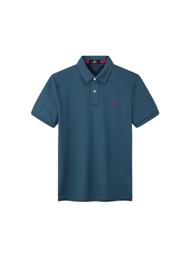 Septwolves Men's Short Sleeve Polo Shirt With Turn-down Collar, Cool Feeling, Antibacterial, Solid Color, Business Casual, Colorful Polo Shirt - Image 2