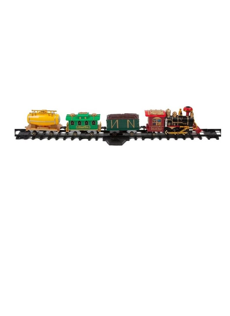 21 PIECES REMOTE CONTROL BIG TRAIN SET WITH REAL SMOKE AND SOUND (Multicolor)  - Image 5