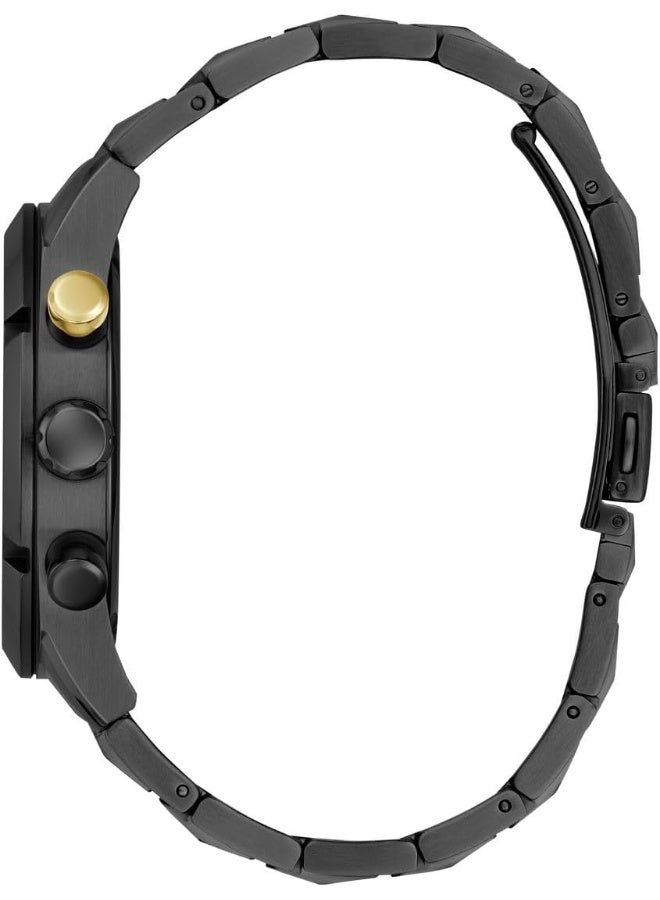 GUESS Men's 44mm Watch - Black Bracelet Black Dial Black Case - Image 2