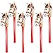 Yiphates 6 Pcs 40 Inch Brown Inflatable Stick Horse Colorful Horse Head Stick Balloon Horse Birthday Party Supplies Pony Stick for Christmas Horse Themed Party Decorations Costume Stick - Image 3