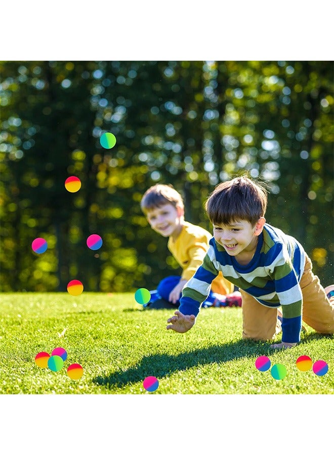 12 Bouncy Balls,12 Smiley Face Rainbow Spring, 12 Flashing Gyro Spinner, Party Supplies Spinning Tops, Multi Colors for Kids Birthday Party Favors Carnival Prizes