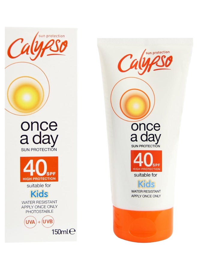 CALYPSO Once A Day Sun Protection Lotion for Kids SPF40 150 ml  - Image 3