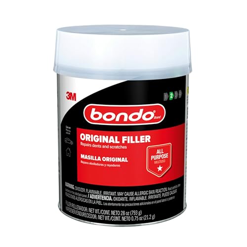 Bondo Body Filler, Original Formula for Fast, Easy Repair & Restoration for Your Vehicle, 00262, Filler 1.57 lb and Hardener 0.75 oz, 1 Can (OR-QT-ES) - Image 4