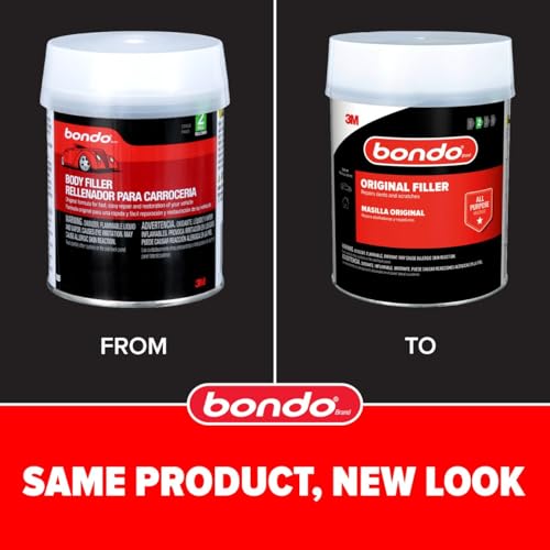 Bondo Body Filler, Original Formula for Fast, Easy Repair & Restoration for Your Vehicle, 00262, Filler 1.57 lb and Hardener 0.75 oz, 1 Can (OR-QT-ES) - Image 2