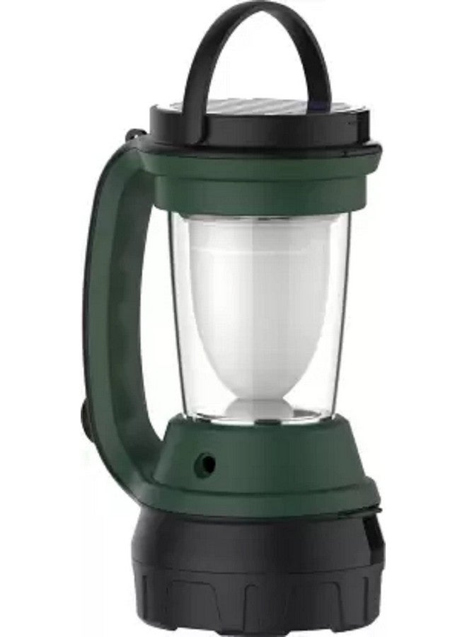 Havells 2 in 1 LED Lantern Cum Torch with Solar Panel Rechargeable Feature Lantern Emergency Light (Green, White, Black) - Image 1