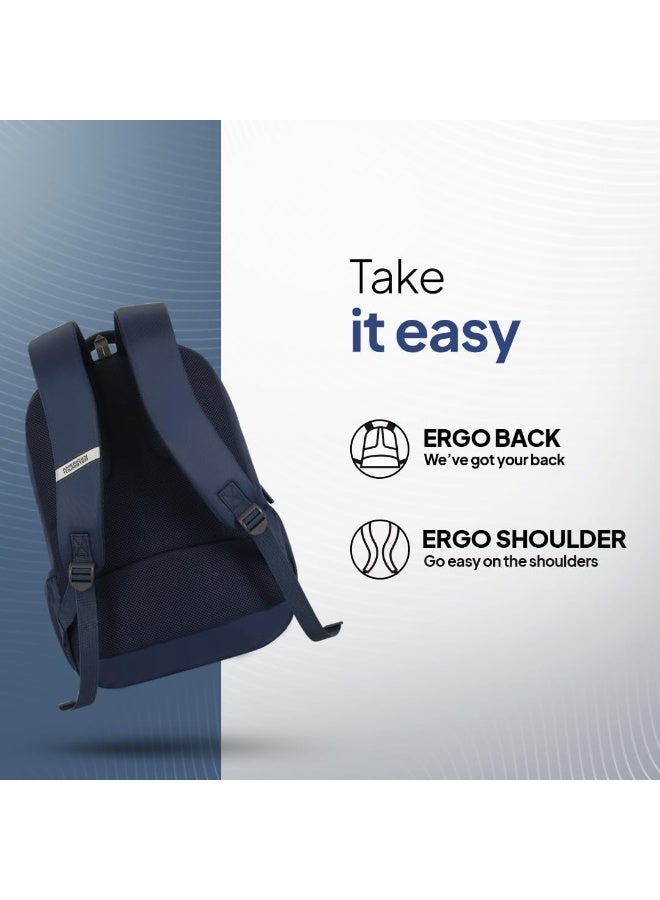 American Tourister Lex Style 01, 31L & 17" Inch Laptop Backpack for College & Office with Front Organizer, Backpack bag for Man & Women - Navy - Image 2