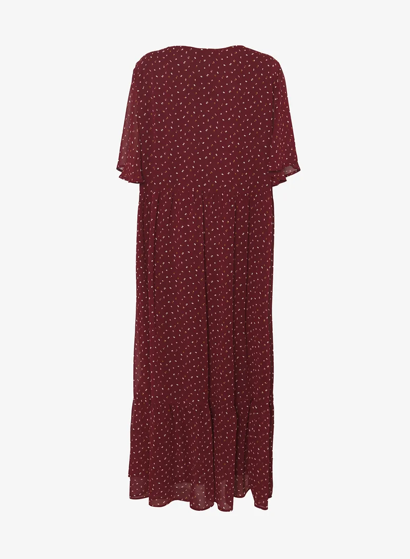 Ginger Plus Boho Embroidered A Line Dress