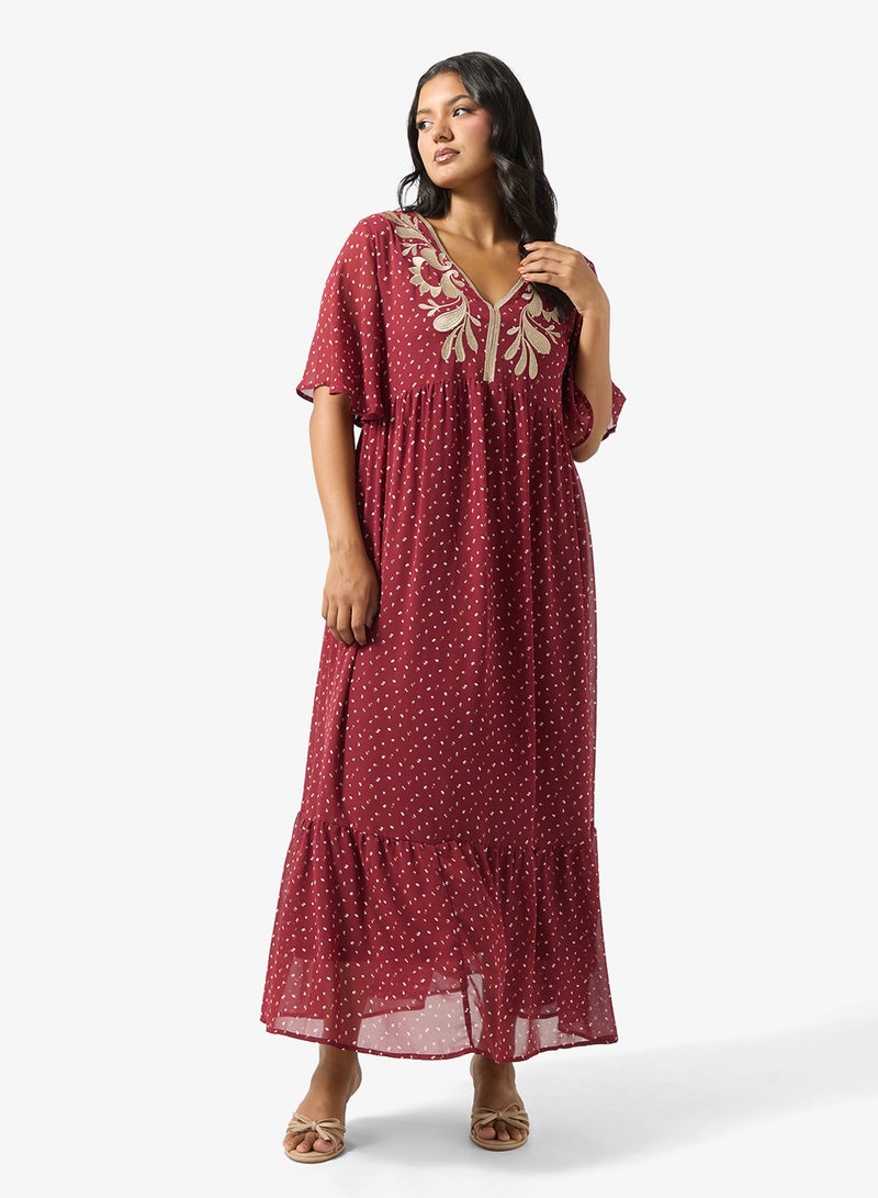 Ginger Plus Boho Embroidered A Line Dress - Image 4