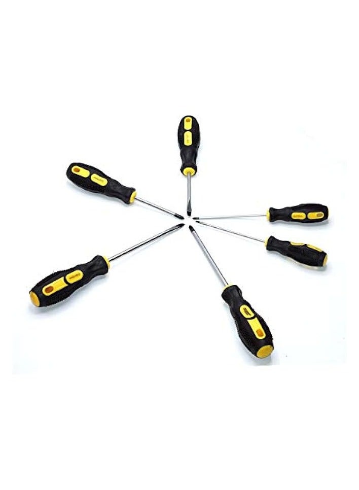 erorex Magnetic Screwdriver Set | 6 Pieces Non-Slip Wide Comfortable Handle Screwdriver Set, Micro-Fine Grip, Heavy Duty, Rust Resistant, MAGNETIC TIPS | Craftsman Toolkit For Wet, Oily Hand Work  - Image 2