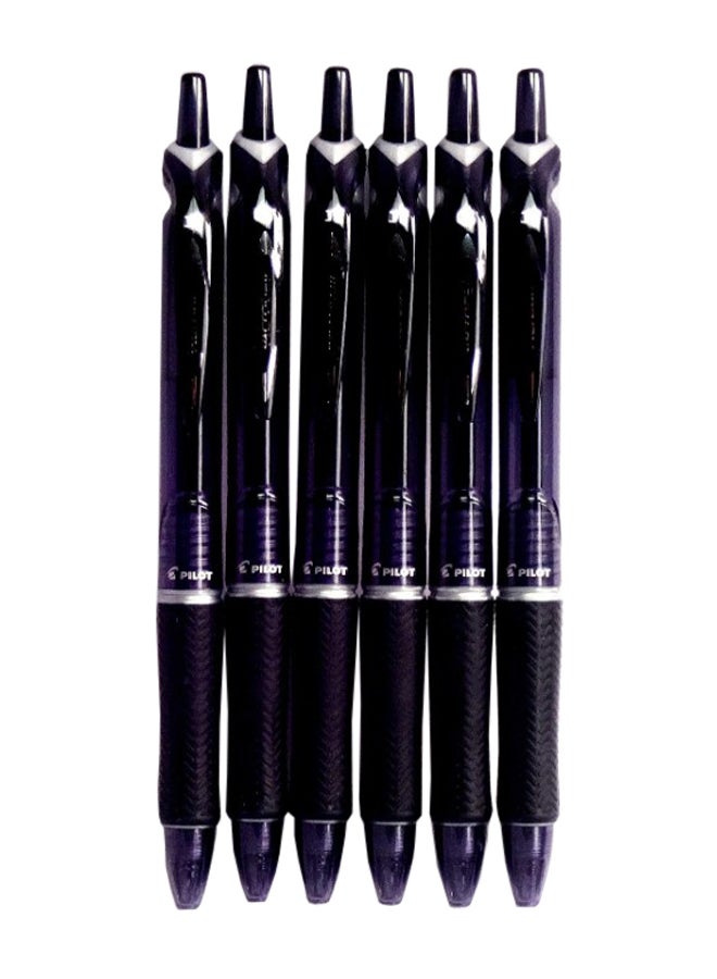 Ifusion 6-Piece Knock Ballpoint Pen Black - Image 1