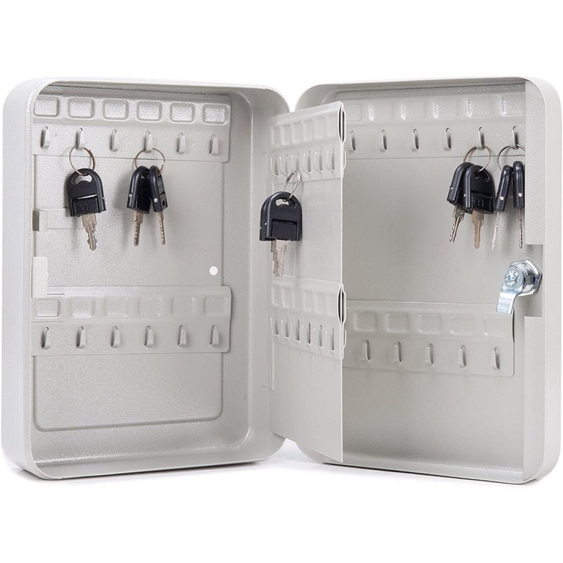 Metal Key Box 48-Key Steel Key Cabinet Wall Mount Storage Organizer for Keys Includes 48 Color-Coded Key Tags Home Office Garage Use - Image 5