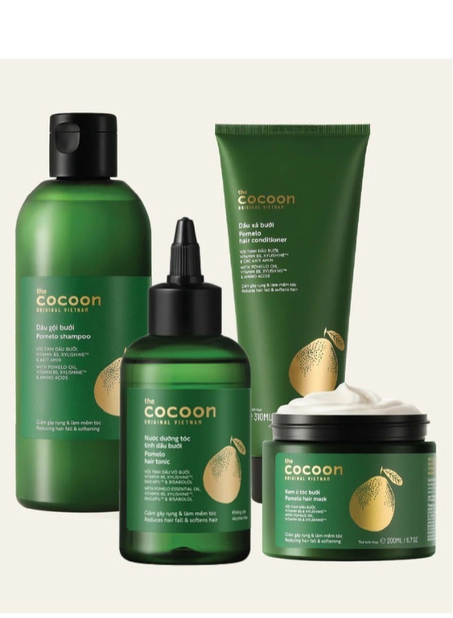 ذا كوكوون أورجنال فيتنام توفير مع الباقات | طقوس إصلاح الشعر بالبوميلو – شامبو وبلسم وتونيك 310 مل لكل منتج + ماسك شعر 200 مل لشعر قوي ولامع - Image 1