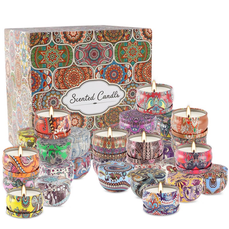YOROXRG Scented Candles 36 Pack Soy Wax Travel Tin Jar Candles for Home 2.5 OZ Scented Candles for Mom for Christmas, Birthday, Thanksgiving, Mother's Day - Image 5