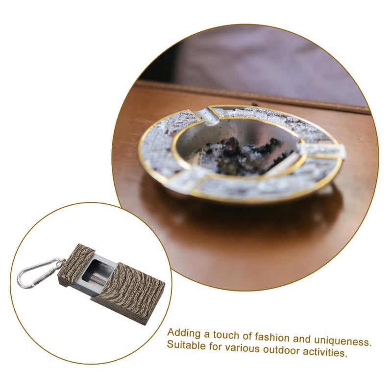 Portable Metal Ashtray Keychain Compact Travel Ash Container Easy Clean For Outdoor - Image 4