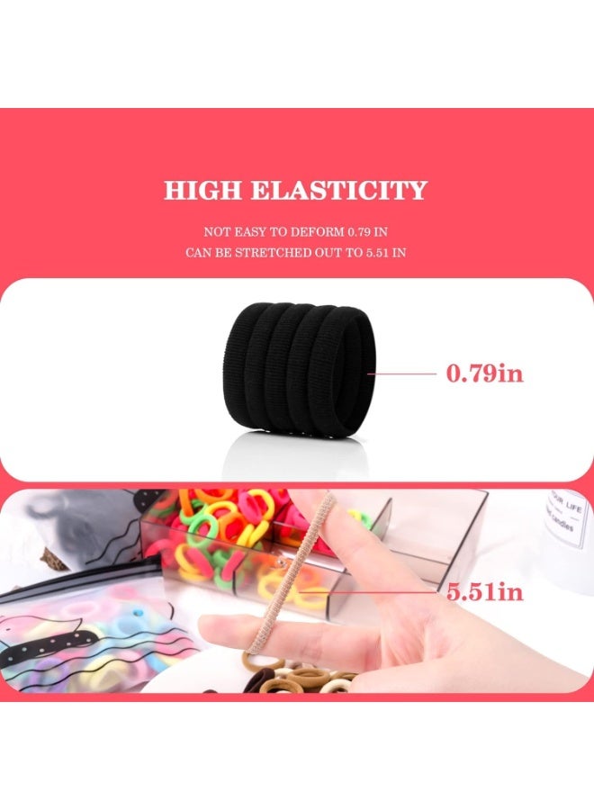 ربطات شعر للأطفال، ربطات شعر مطاطية، ربطات شعر صغيرة للبنات، ربطات شعر مطاطية، حاملات ذيل حصان مطاطية. (متعددة الألوان - 50 قطعة) - Image 4