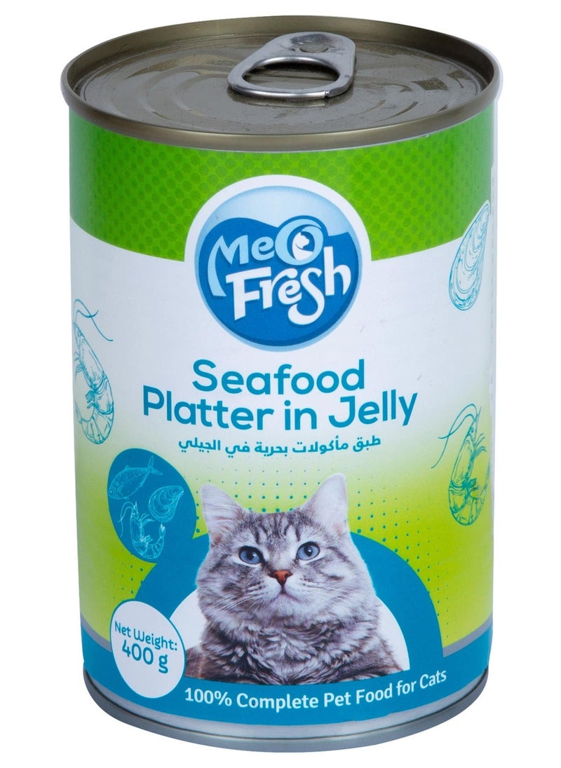 Meo Fresh - Sea Food Platter In Jelly Catfood 400 G - Image 1
