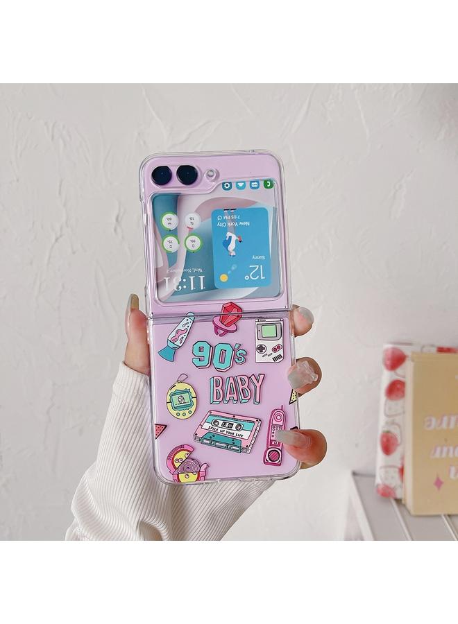 اس-توب جراب لهاتف Samsung Galaxy Z Flip6 5G، جراب شفاف قابل للطي بنمط مطبوع عليه صورة شخصية - Image 2