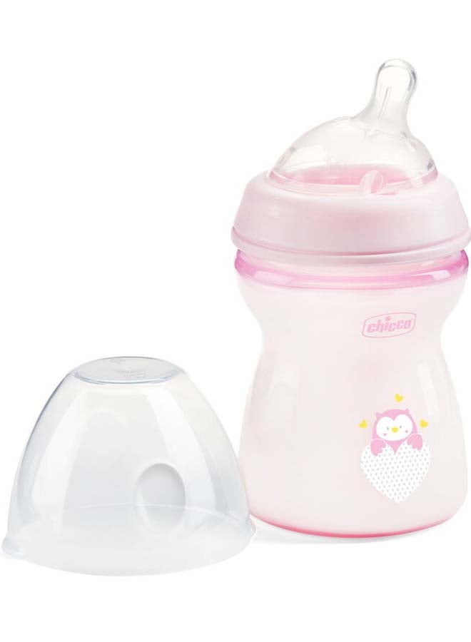 Chicco Natural Feeling Feeding Bottle (250ml, Slow) (Pink) - Image 5