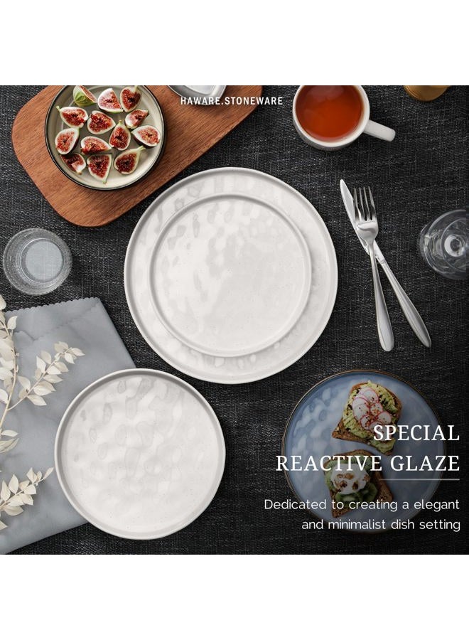 HaWare Dinnerware Sets, 24-Piece Plates and Bowls Set, Stoneware Dish Set for 8, Ceramic Dinnerware for Home Restaurant, Chip and Scratch Resistant, Microwave and Dishwasher Safe, Multicolor - Image 4