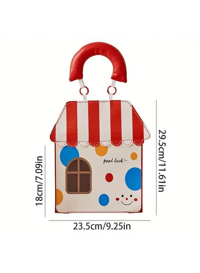 Cartoon House Tissue Holder Hanging Top Handle PU Storage Space Saving Reusable Portable Cover Home Decorative - Image 3