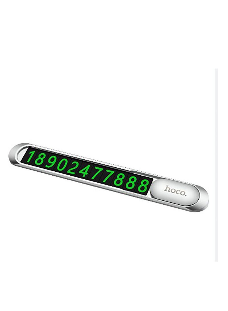 Hoco Metal Parking Card Plate Sticker Phone Number Holder Night Luminous Hidden Parking Card and Accessories  - Image 4