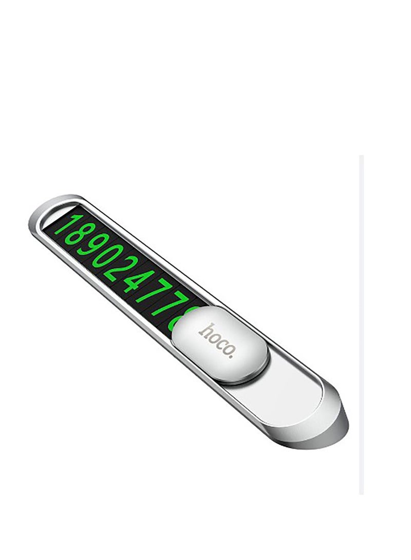 Hoco Metal Parking Card Plate Sticker Phone Number Holder Night Luminous Hidden Parking Card and Accessories  - Image 2