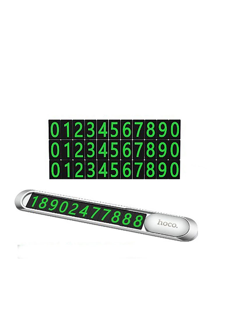 Hoco Metal Parking Card Plate Sticker Phone Number Holder Night Luminous Hidden Parking Card and Accessories  - Image 3