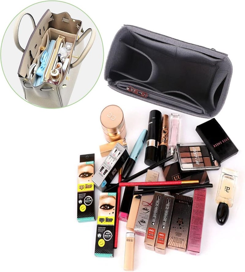 Lckaey Purse Organizer insert for birkin bag insert 25 30 35 organizer 1099camel-S - Image 3