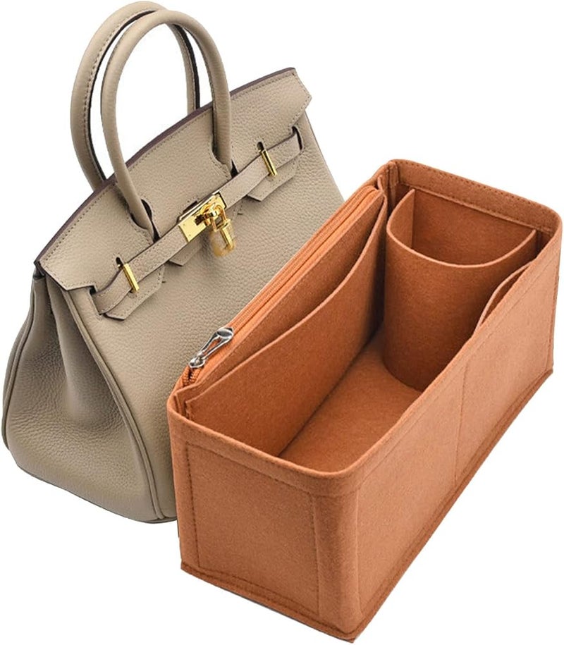 Lckaey Purse Organizer insert for birkin bag insert 25 30 35 organizer 1099camel-S - Image 1