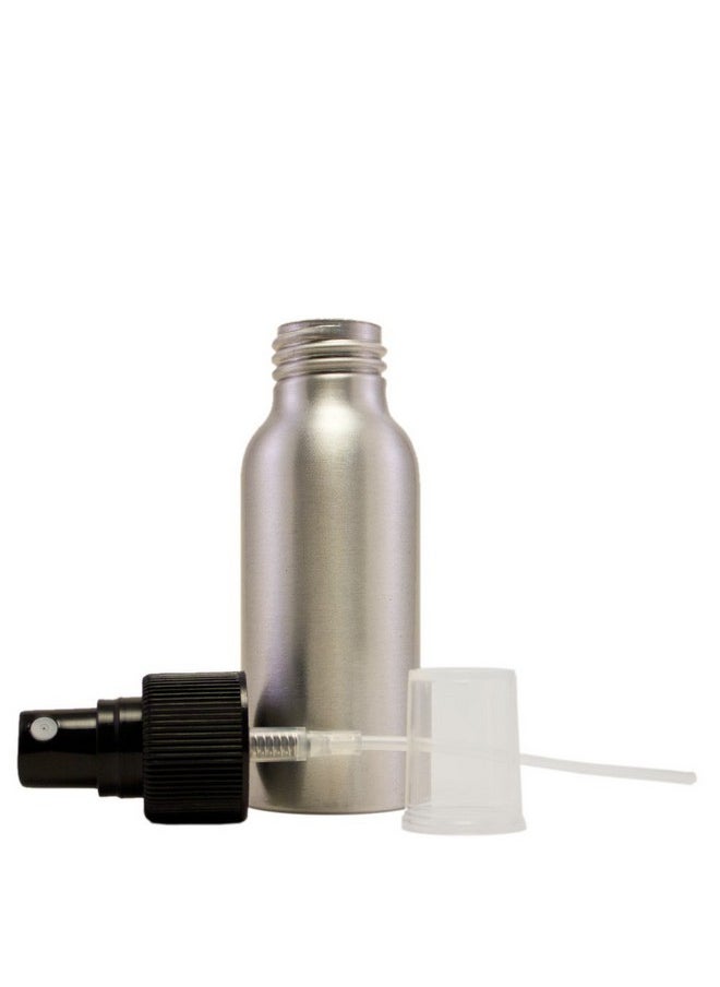 GreenHealth - 2 Ozaluminum Refillable Travel Spray Bottle Wblack Sprayer (Pack Of 2) - Image 1