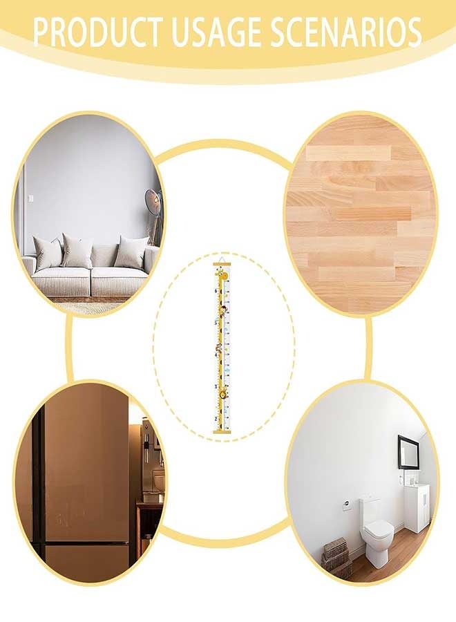 RAWAID Giraffe Growth Chart for Kids - Adhesive Wall Height Measure Tool with Removable Hook, Fun Nursery Decor for Baby & Teen Room - Image 5