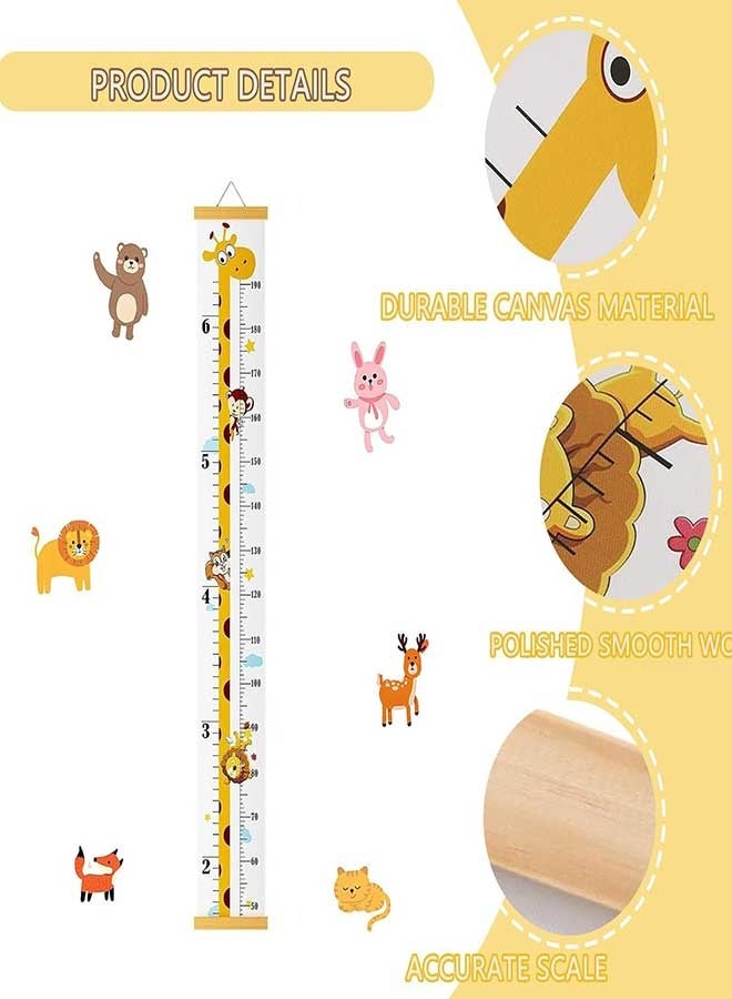 RAWAID Giraffe Growth Chart for Kids - Adhesive Wall Height Measure Tool with Removable Hook, Fun Nursery Decor for Baby & Teen Room - Image 3