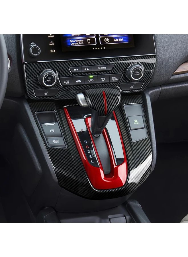 Carbon Fiber Gear Shift Knob Cover With Red Line For 2017 2022 Models - Image 5