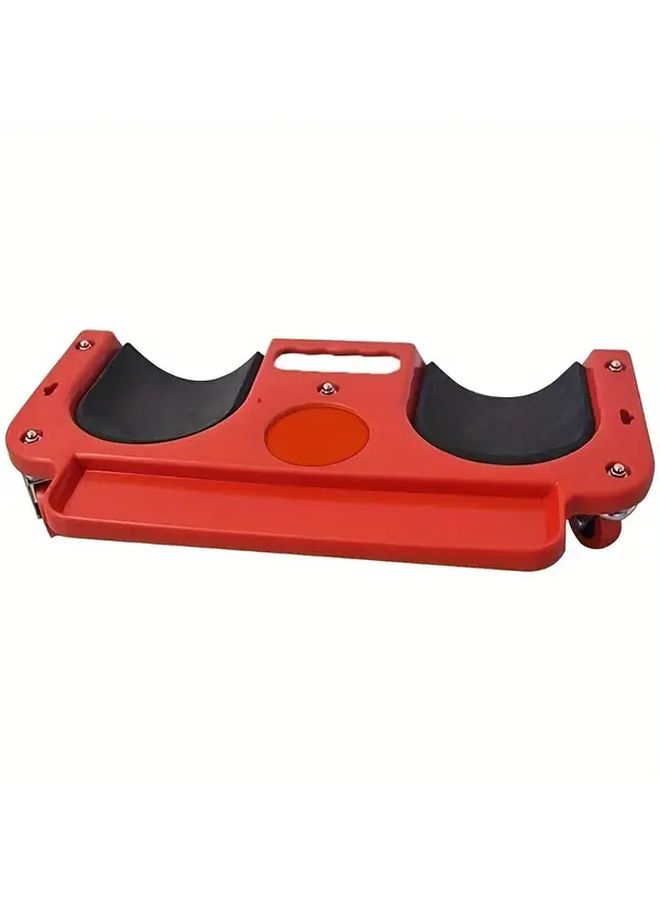 Red ABS Rolling Knee Pad Platform With Built In Tool Tray Comfortable Kneepad - Image 3