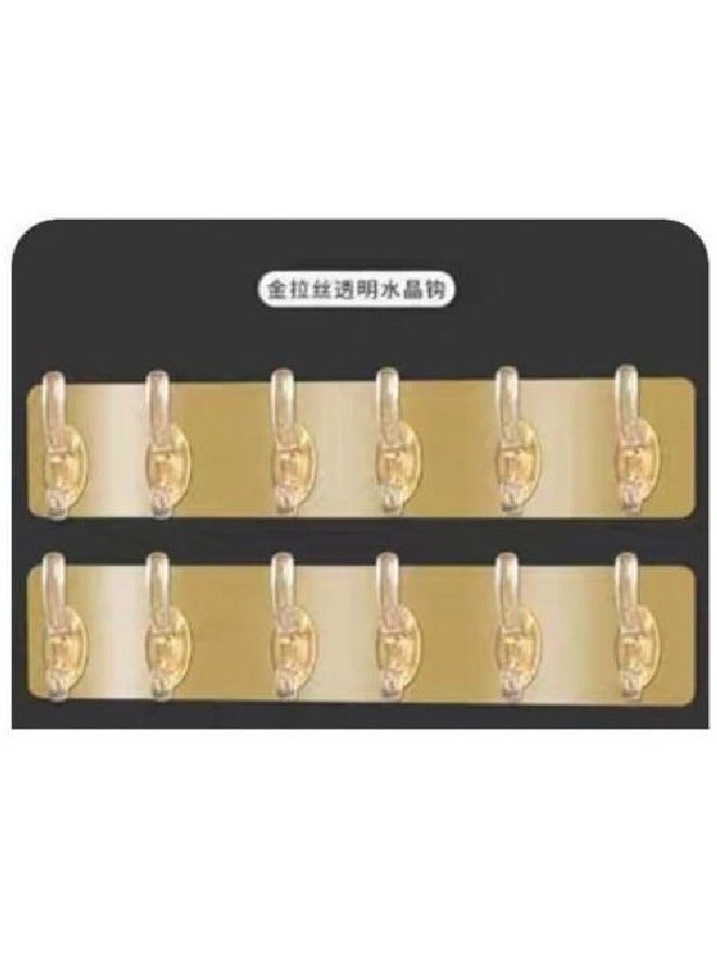 A Magic Hanger Adhesive With 6 Hook Gold Color 1 Piece - Image 3