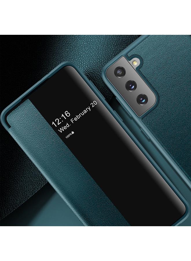 S-TOP Case For Samsung Galaxy S21+ 5G Magnetic Side Window View Shockproof Horizontal Flip Leather Case - Image 2