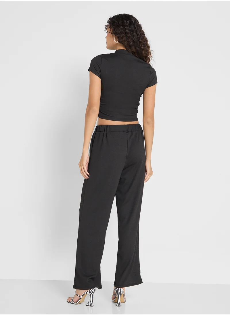 Ginger Fitted T-Shirt & Relaxed Fit Pant Lounge Set