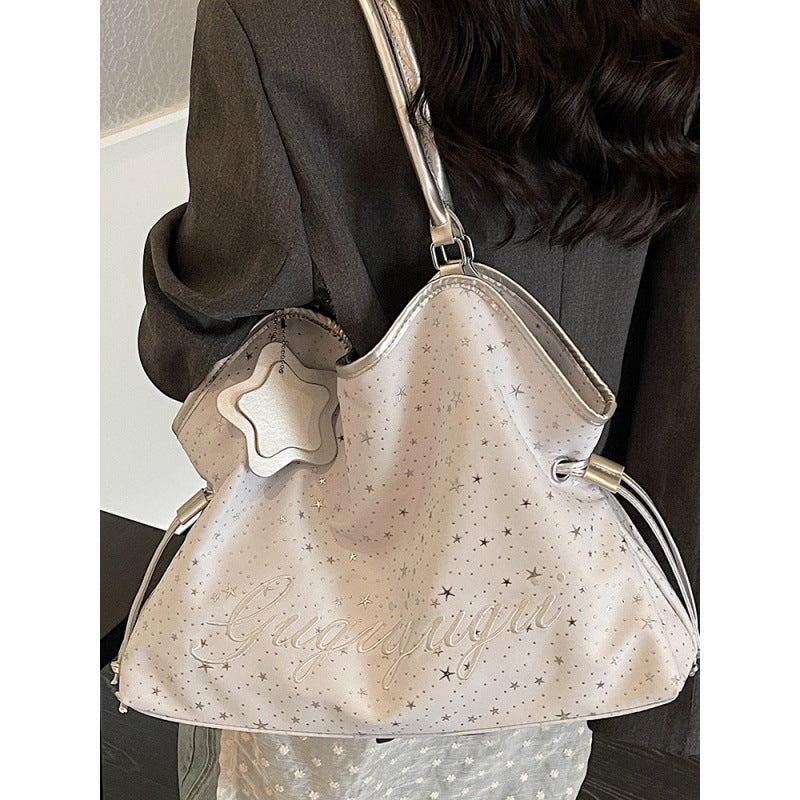 Women's Star Print Large Tote Bag - Image 4