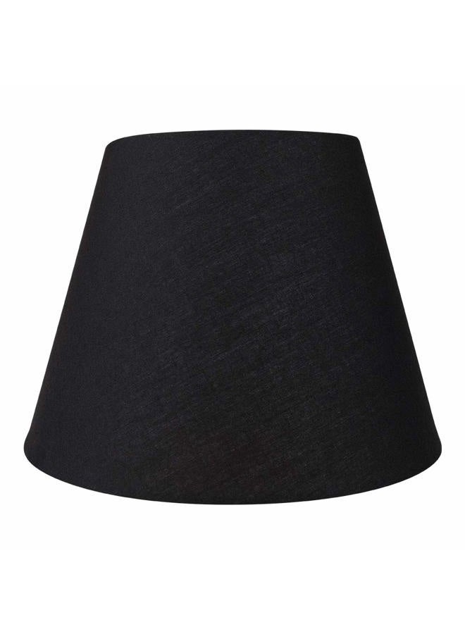 ALUCSET Small Lamp Shade, Barrel Fabric Lampshade for Table Lamp and Floor Light, 6x10x7.5 inch, Natural Linen Hand Crafted, Spider (Black) - Image 5