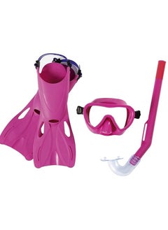 Generic Children Diving Mask Set Anti-Fog Swimming Goggle Masks Snorkel Fins Kit for Kids Boys Girls 