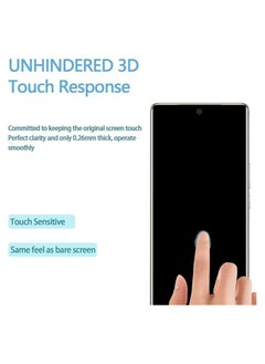 ماركة غير محددة واقي شاشة زجاجي مقوى متوافق مع هاتف Vivo V30 5G/Vivo V30 Pro 5G Advanced بدون حدود من الحافة إلى الحافة مع واقي شاشة ومجموعة تركيب سهلة  - Image 3