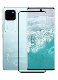 ماركة غير محددة واقي شاشة زجاجي مقوى متوافق مع هاتف Vivo V30 5G/Vivo V30 Pro 5G Advanced بدون حدود من الحافة إلى الحافة مع واقي شاشة ومجموعة تركيب سهلة  - Image 1