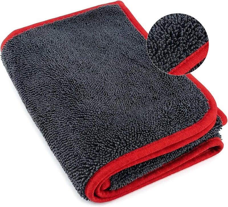 ToolHouse Microfiber Car Drying Towel - Dual-Sided Cleaning Cloth for Auto Washing and Detailing, Reusable for Vehicle, Glass and Home Use, 60x90cm - Image 5