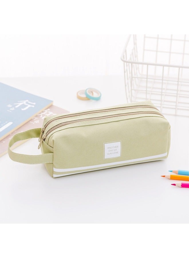 HELPS Creative Double-layer Large-capacity Satchel Pencil Bag Customized For Primary School Students With High-looking Oxford Cloth Double Zipper Stationery Bag - Image 3