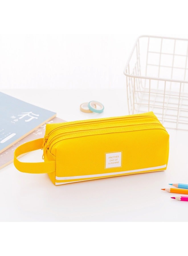 HELPS Creative Double-layer Large-capacity Satchel Pencil Bag Customized For Primary School Students With High-looking Oxford Cloth Double Zipper Stationery Bag - Image 4
