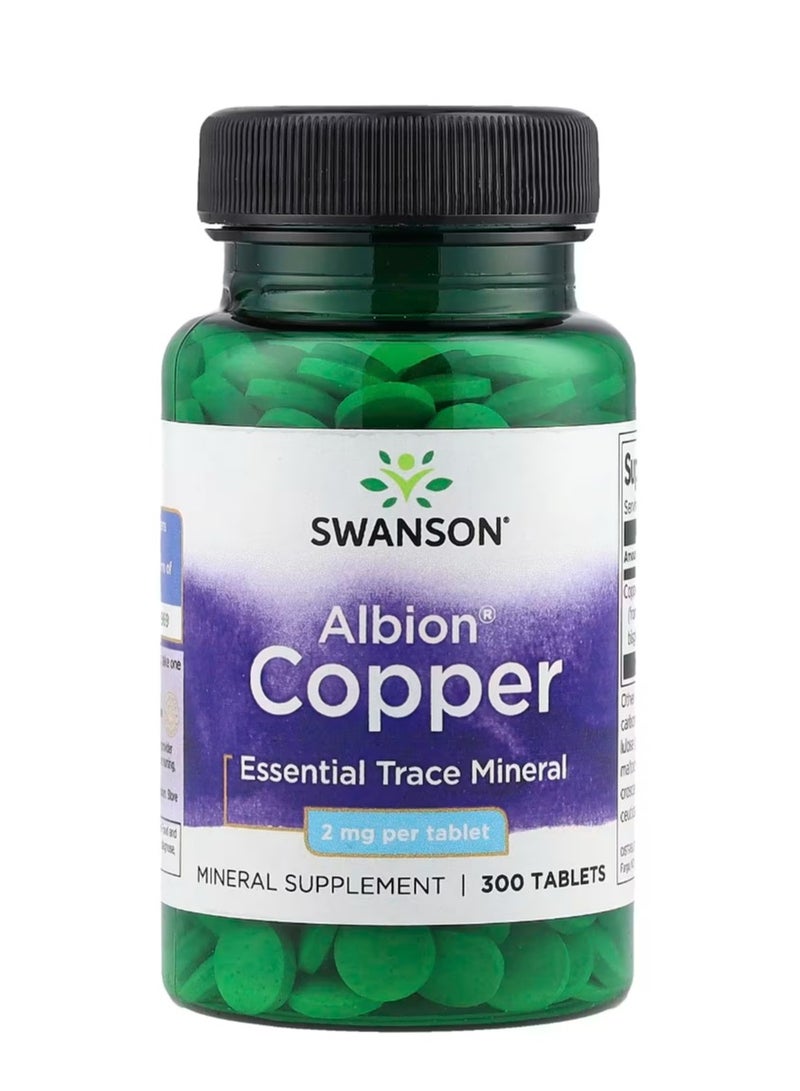 SWANSON Albion Copper 2 mg 300 Tablets - Image 1