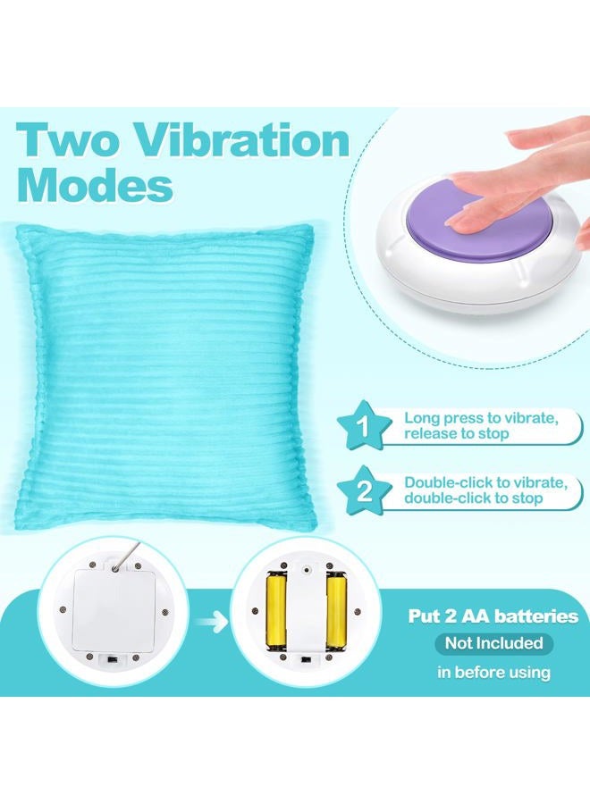 Subao 12" Vibrating Sensory Toddler Pillow with Two Textures,Sensory Toys for Kids with Autism,Autism Sensory Products,ADHD Autism Sensory Toys,Birthday Xmas Gifts for Boys Girls 4 5 6 7 8 9 10 Blue - Image 3