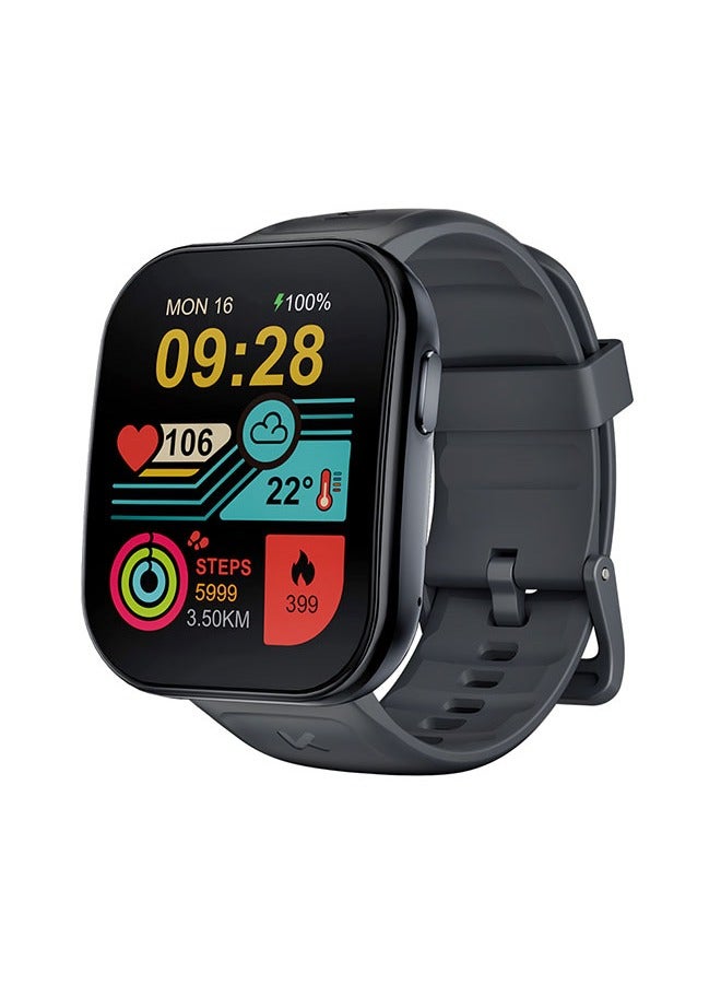 KUMI U6 Smart Sports Watch AMOLED Display 100 Sports Detection Aids Sleep Detection Motion Track Recording Waterproof AI Voice Bracelet Black - Image 1